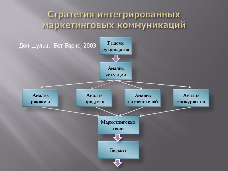 Стратегия интегрированных маркетинговых коммуникаций    Дон Шульц,  Бет Барнс, 2003 